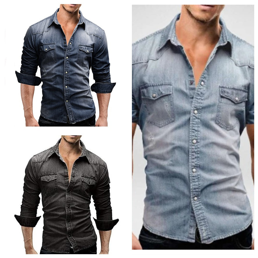 Francis – Camicia slim fit da uomo a maniche lunghe tinta unita
