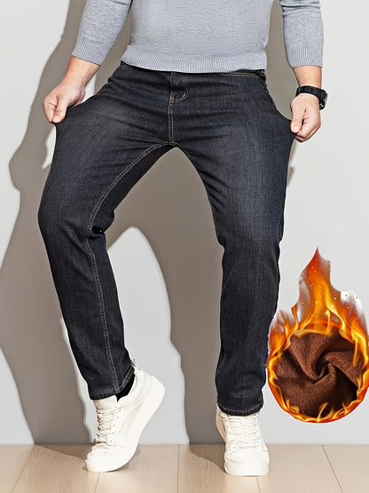Herren Jeanshose Grau mit warmer Innenfütterung