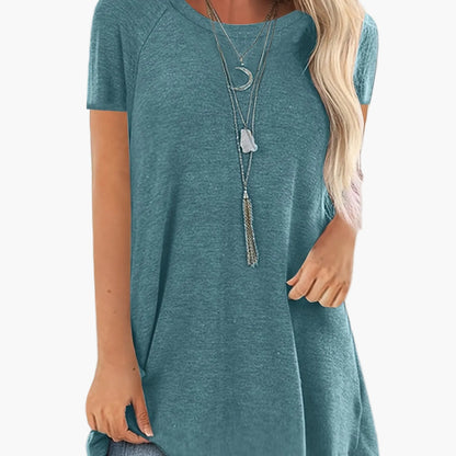 Tunica donna manica corta taglio ampio moda casual