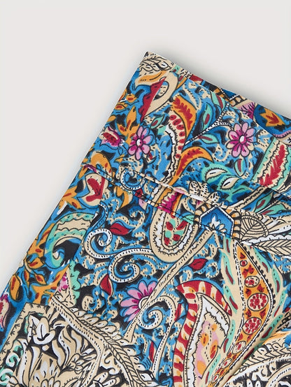 Abito a portafoglio da donna in elegante stile boho per estate e tempo libero
