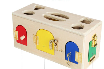 Kinder Montessori Formensortierbox aus Holz – Lernspielzeug für motorische Fähigkeiten