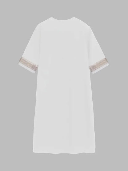 Vestito estivo da donna in stile boho con pizzo all’uncinetto – Abito da spiaggia casual per tempo libero & vacanze