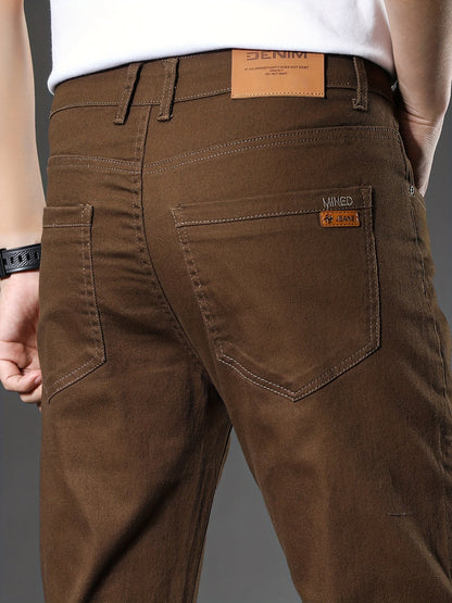 Herrjeans med rak passform för vardag och fritid – stilrena basbyxor