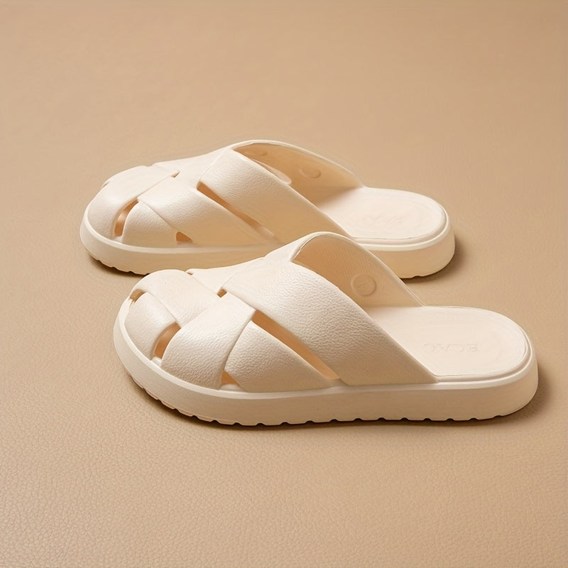Sandales plateformes épaisses pour femmes pour loisirs et usage quotidien – Sandales tendance confortables avec design de brides tissées