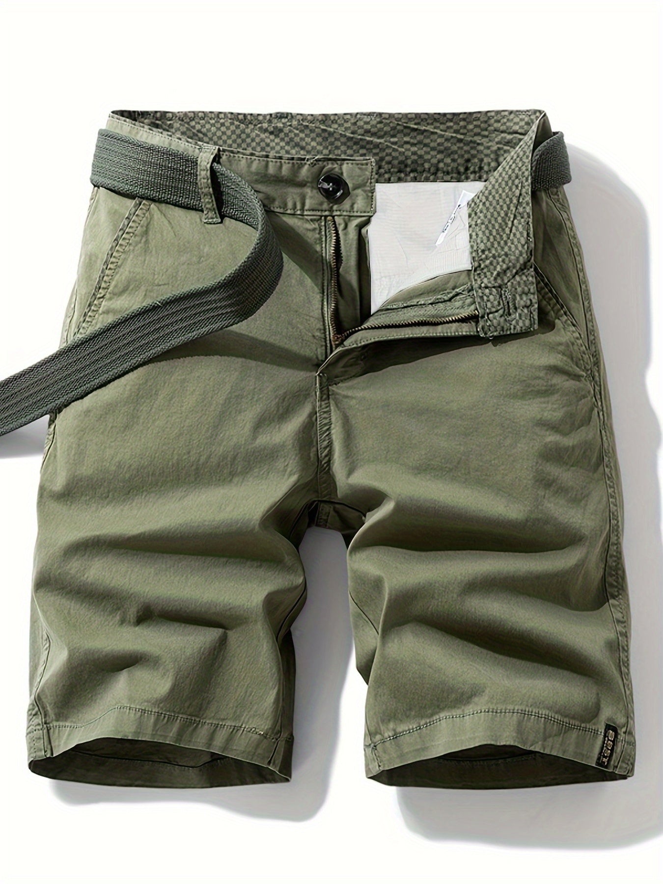 Herr Casual Shorts med bälte – sommarbermuda för fritid och semester