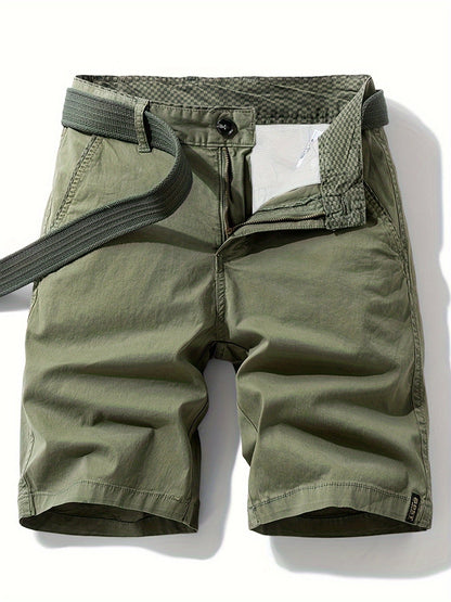 Herr Casual Shorts med bälte – sommarbermuda för fritid och semester