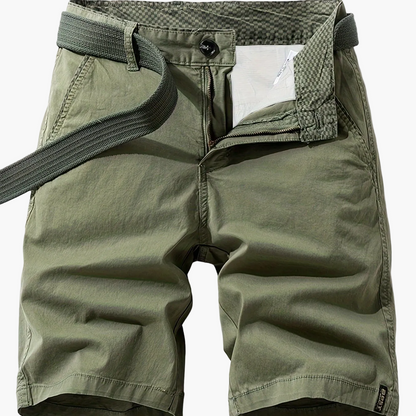Herr Casual Shorts med bälte – sommarbermuda för fritid och semester