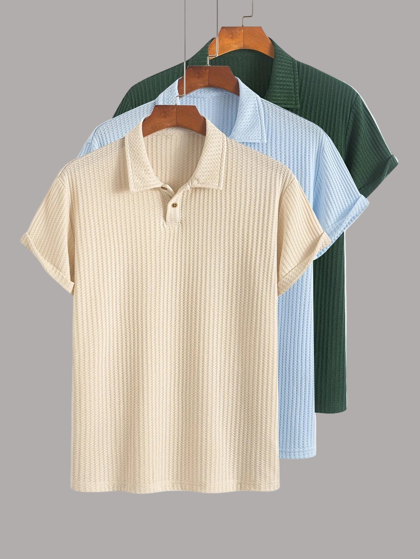 Herre Polo Shirt Sæt Kortærmet Moderne Klassisk Fritid Business