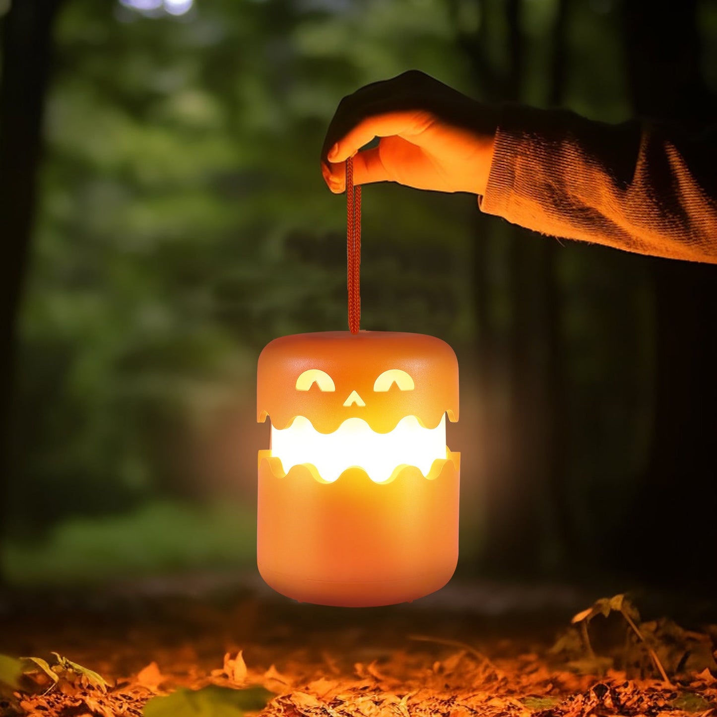Halloweenowa dekoracja LED lampion dyniowy – nastrojowa lampa na halloweenowe imprezy i przerażające dekoracje