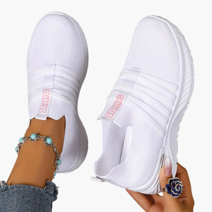 Sneaker Slip-On da donna con motivo a righe – Scarpe casual comode per tutti i giorni e viaggi