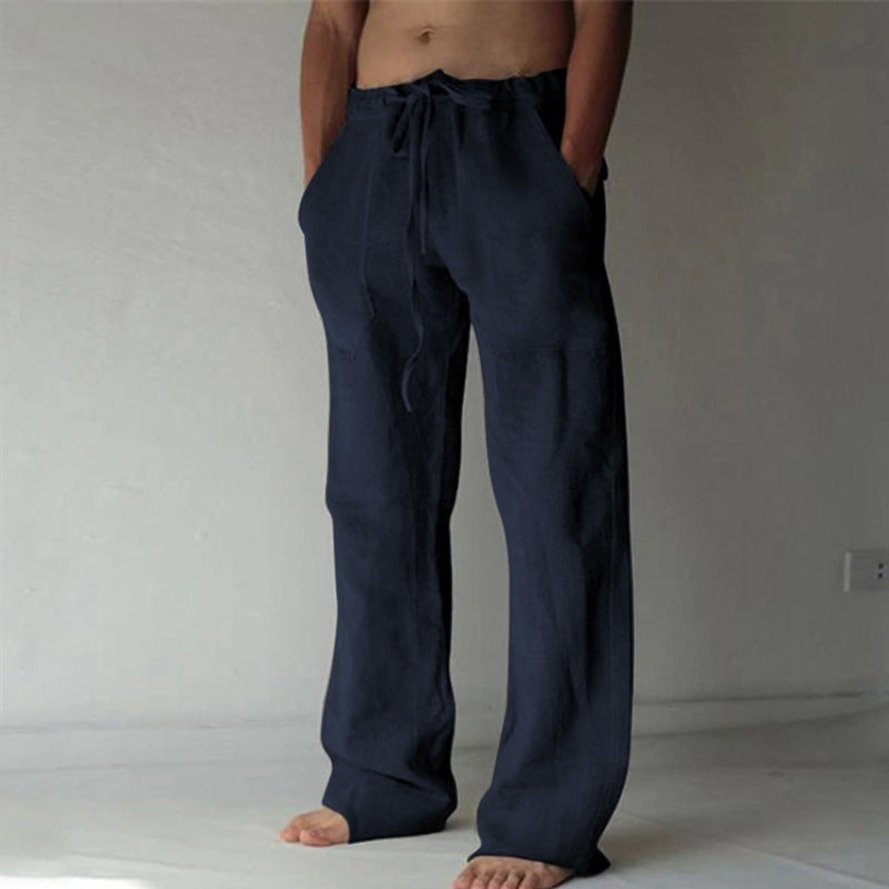Pantalon de loisirs pour hommes style japonais – Jogging ample à jambe droite