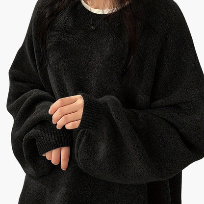 Damen Oversize Pullover Lockerer Casual Style für Herbst und Winter