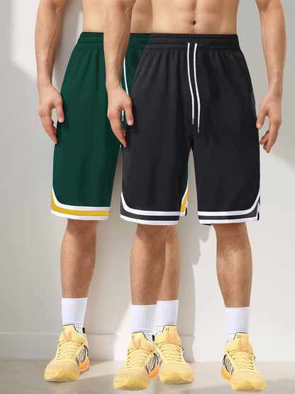 Herren sportshorts 2-pack – lös passform, idealiska för basket, träning och fritid