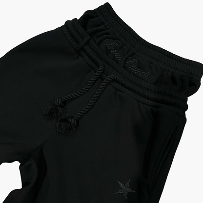 Pantalon de jogging baggy unisexe avec cordon et broderie étoile – Pantalon décontracté confortable pour sport et streetwear