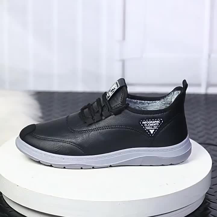 Botas de invierno para hombre con cordones y forro cálido