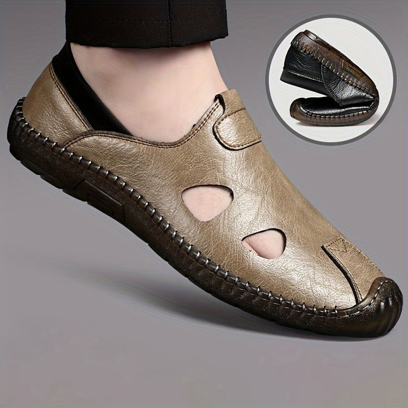 Męskie wygodne buty wsuwane z wycięciami na co dzień i na lato