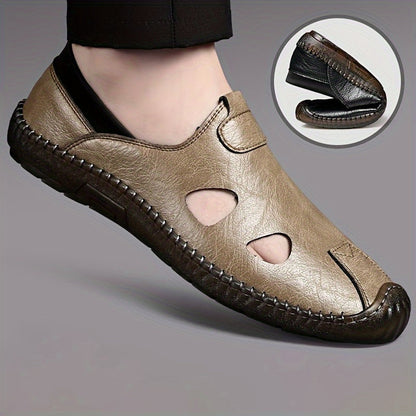 Męskie wygodne buty wsuwane z wycięciami na co dzień i na lato