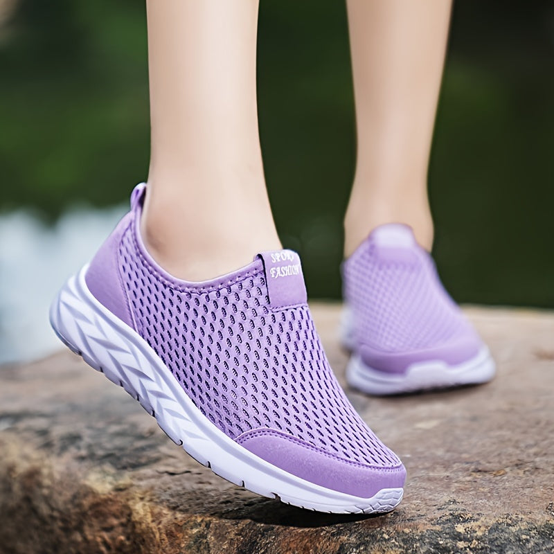 Damskie sneakersy slip-on z siateczki na co dzień i do sportu – wygodne buty rekreacyjne