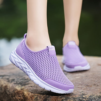Damskie sneakersy slip-on z siateczki na co dzień i do sportu – wygodne buty rekreacyjne