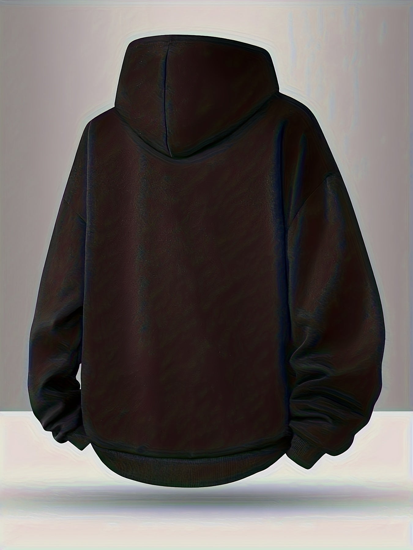Unisex-hoodie zwart met hoge kraag en ritssluiting