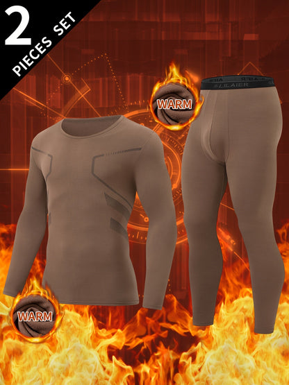 Herren Thermounterwäsche Set Langarmshirt und Hose Wärme Funktionsunterwäsche