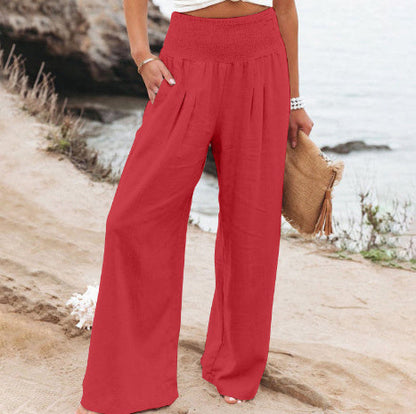 Damen Weitgeschnittene Sommerhose mit Hohem Bund – Relaxed Fit für Freizeit & Urlaub