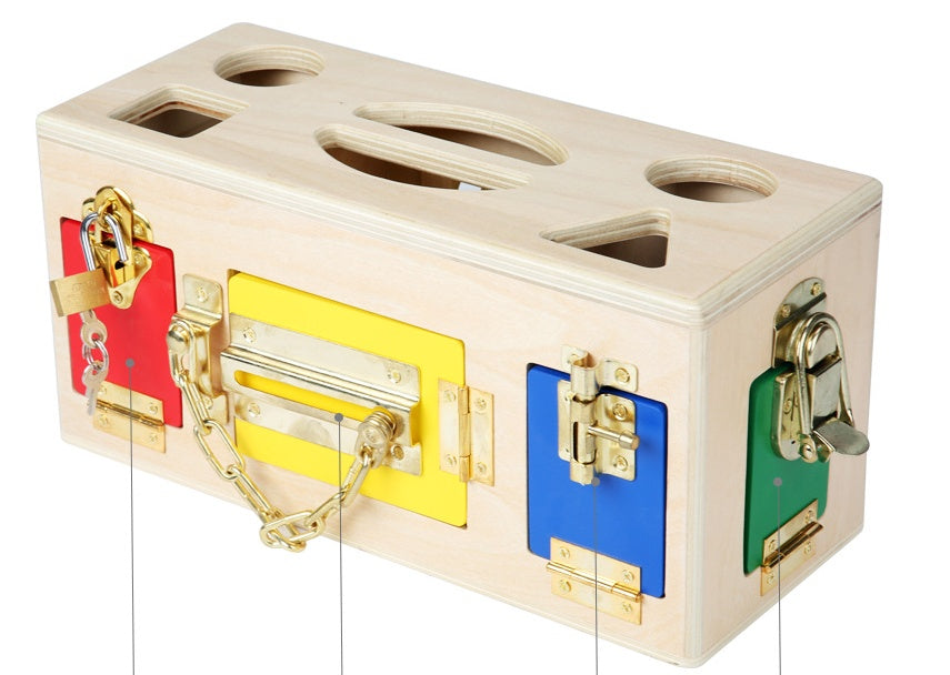 Kinder Montessori Formensortierbox aus Holz – Lernspielzeug für motorische Fähigkeiten