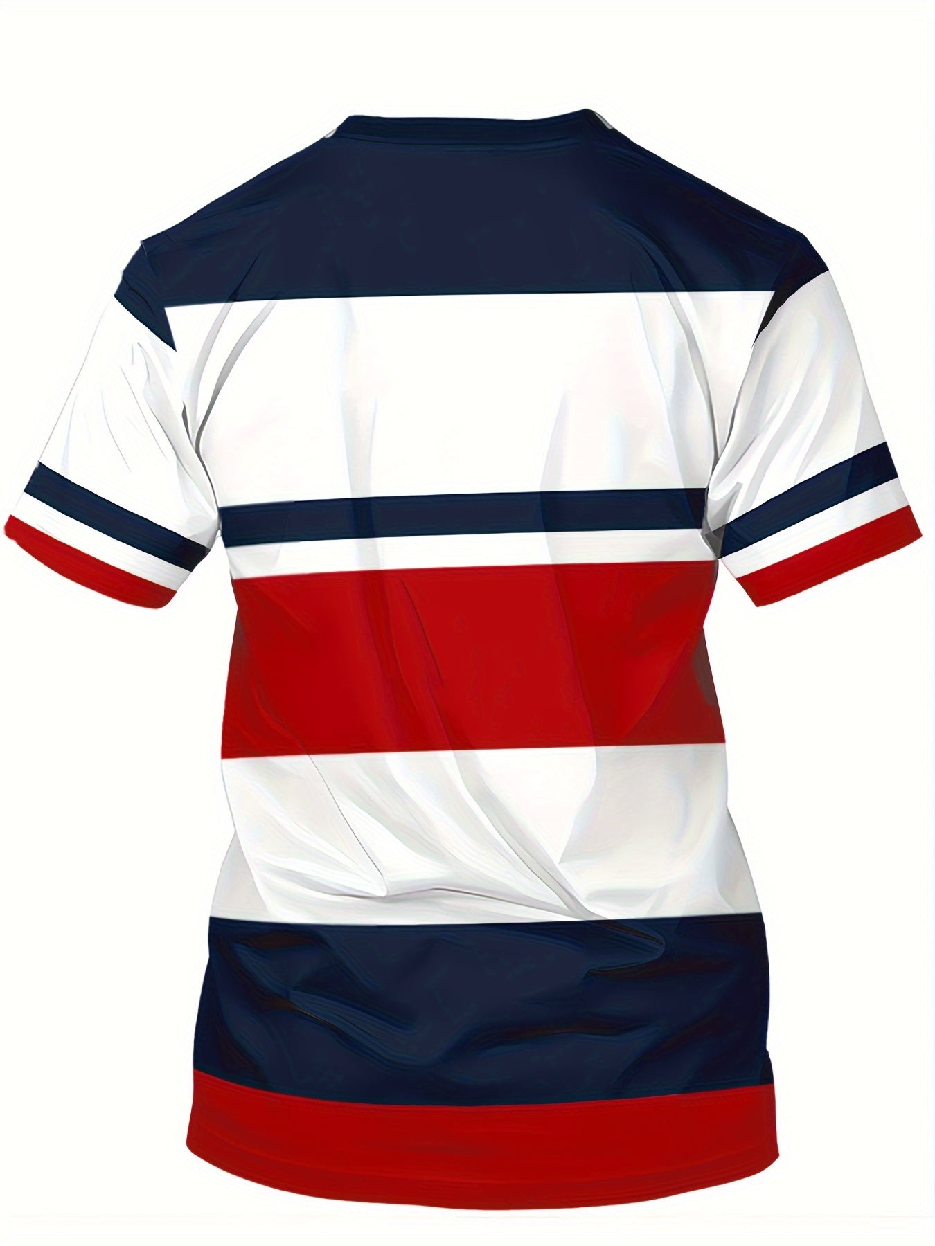 Herren Freizeit T-Shirt mit Streifen und modernem Print – Perfekt für Alltag und sportliche Aktivitäten