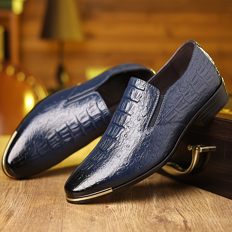 Męskie biznesowe mokasyny – eleganckie buty w szpic do biura i na uroczystości