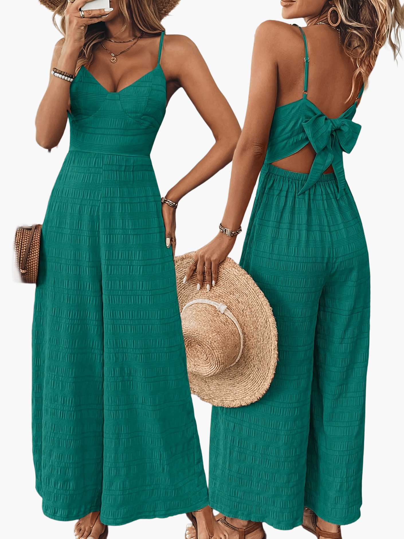 Mono elegante de mujer con tirantes finos para primavera y verano – Perfecto para tiempo libre y vacaciones