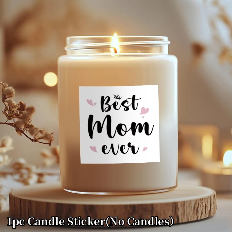 Autocollant décoratif pour bougies style cadeau – Meilleure Maman – Pour femmes, fête des mères et occasions spéciales