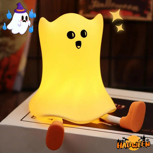 Halloween Spök nattlampa – Barnrumsdekoration, tecknad LED-lampa för Halloween-stämning