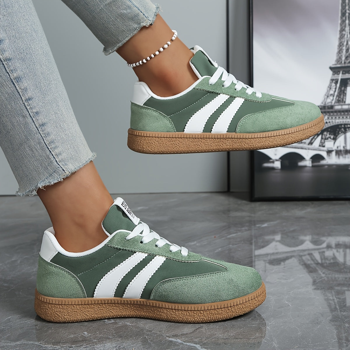 Dame Retro Sneakers Hverdag Street Style Fritidssko
