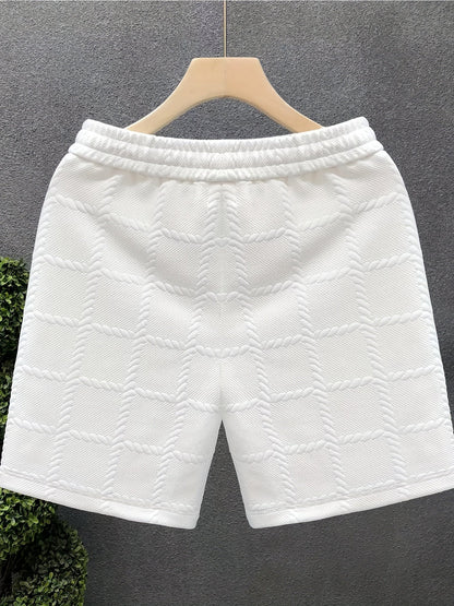Shorts de loisirs pour hommes avec embossage et design moderne – Décontracté & Sportif