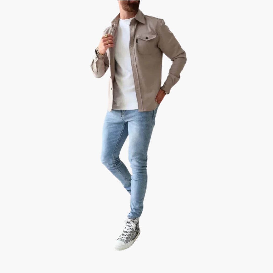 Overshirt da uomo – Design moderno con bottoni, stile versatile per tempo libero e lavoro