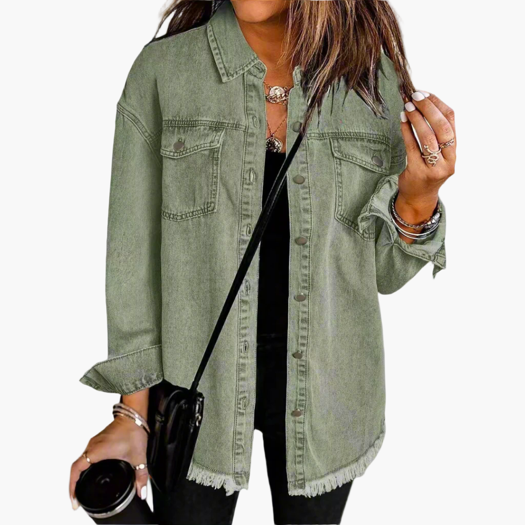 Dame Oversize jeansjakke – Trendy fritidsjakke i moderne streetstyle