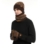 Driedelige winterset met muts, handschoenen en sjaal