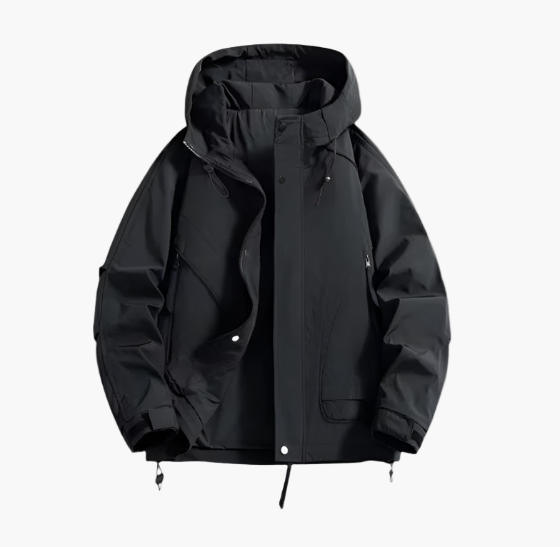 Chaqueta cortavientos outdoor para hombre – Impermeable, cortaviento, transpirable, todoterreno para ocio y aventura