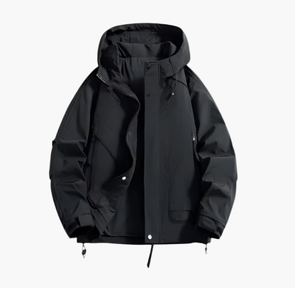 Chaqueta cortavientos outdoor para hombre – Impermeable, cortaviento, transpirable, todoterreno para ocio y aventura