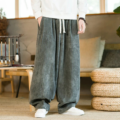 Herre Vide Fritidsbukser med Snøre – Afslappede Streetwear Baggy Bukser