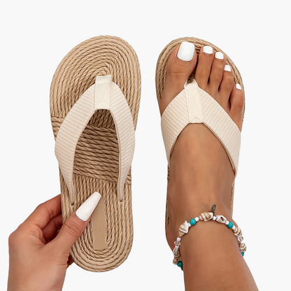 Damer minimalistiska sommarsandaler med dubbla remmar – bekväma slip-on skor för fritid och semester