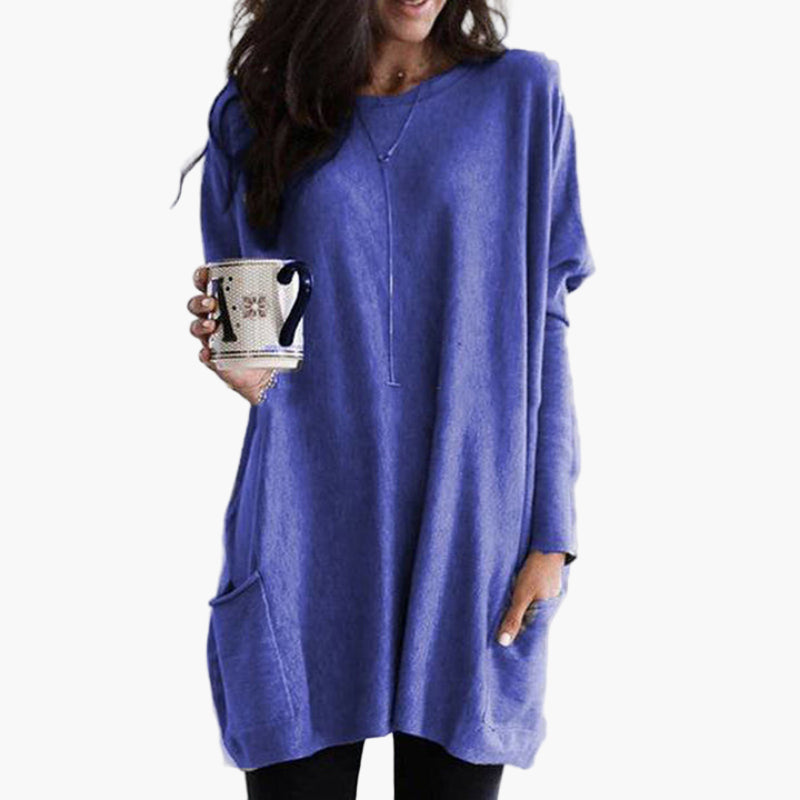 Maglione oversize da donna a manica lunga Look comodo per il tempo libero