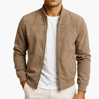 Chaqueta bomber de hombre en estilo minimalista moderno – Chaqueta versátil de entretiempo para el día a día y el tiempo libre