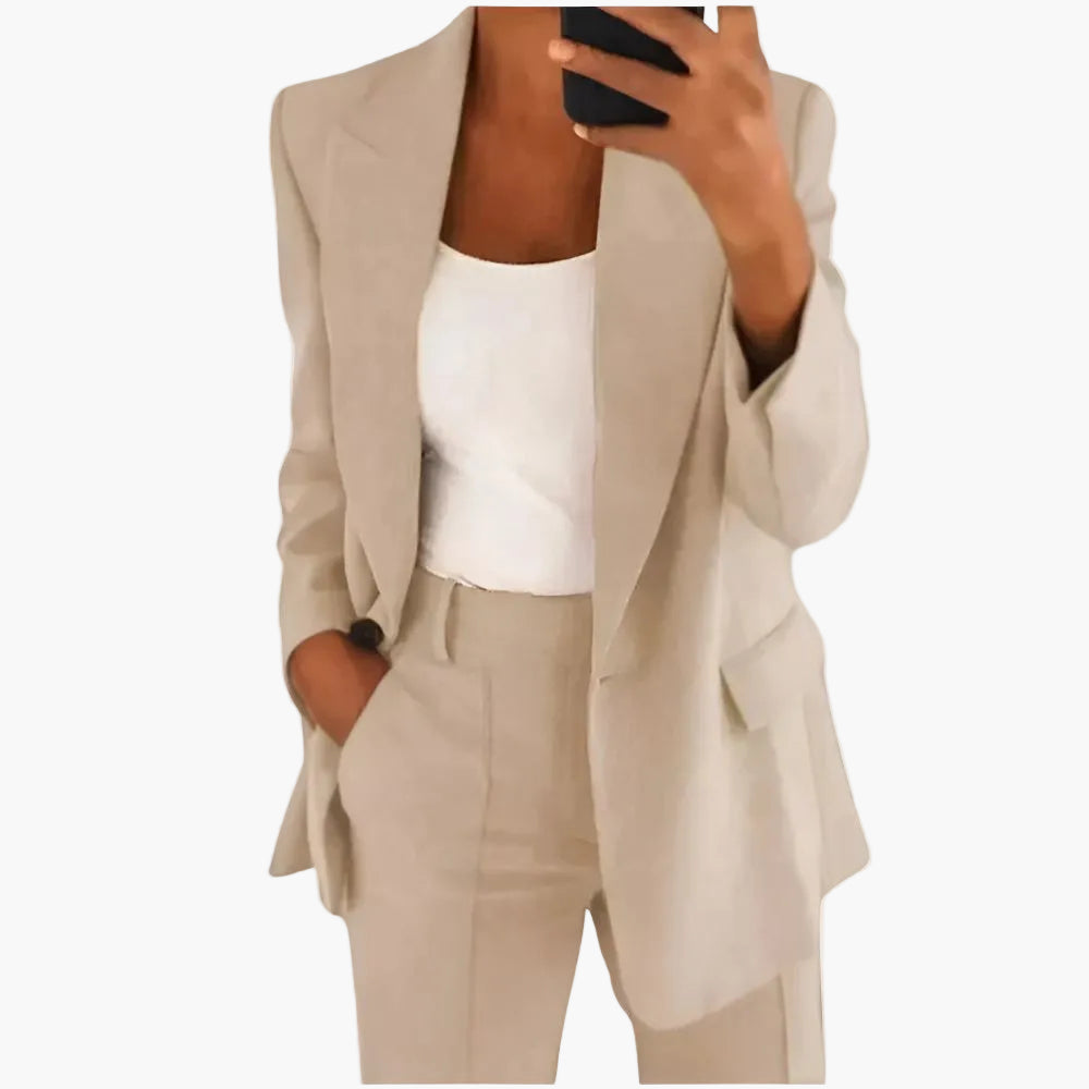 Damen Business Anzug Zweiteiler – Moderner Blazer & Hose für Büro und Alltag