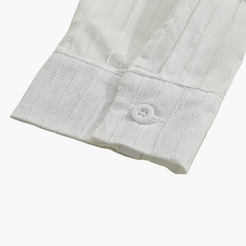 Herre moderne langærmet skjorte med striber – Elegant fritids- og businessstil