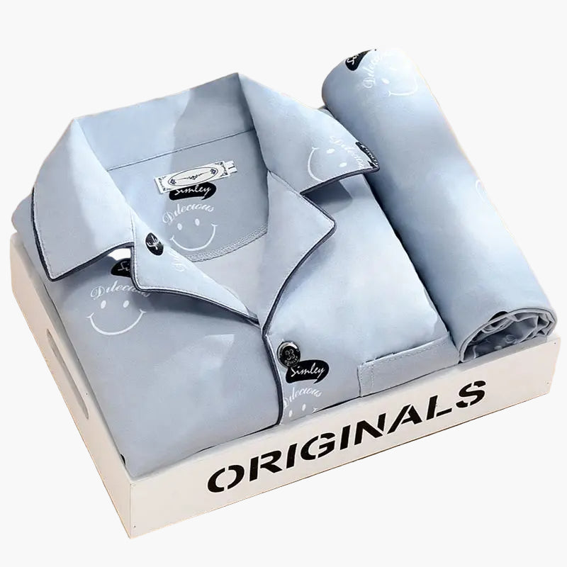 Set pigiama da uomo con stampa piume – Set elegante per tutto l’anno
