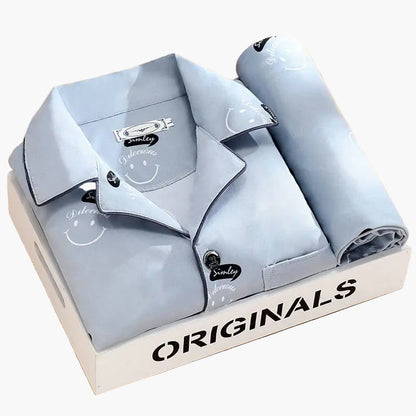 Set pigiama da uomo con stampa piume – Set elegante per tutto l’anno