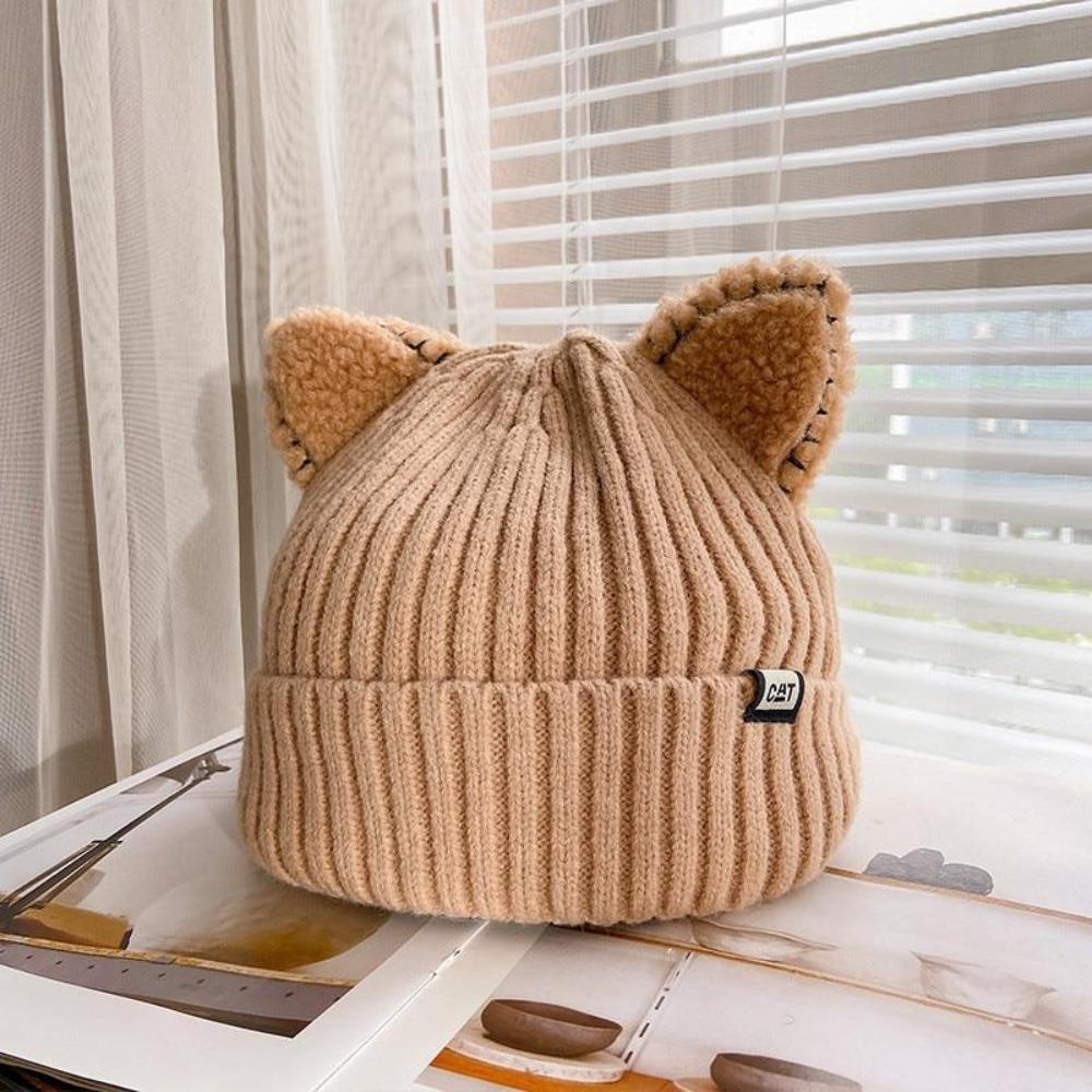 PurrWarm | Gebreide wintermuts met kattenoortjes