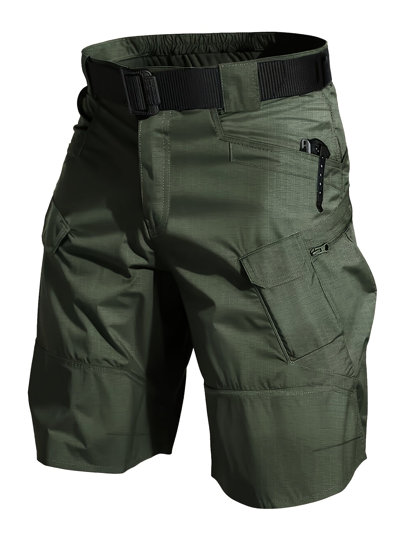 Pantaloncini funzionali da uomo per attività all'aperto con tasche e cintura – Pantaloni da trekking e tempo libero