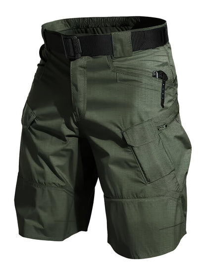 Pantaloncini funzionali da uomo per attività all'aperto con tasche e cintura – Pantaloni da trekking e tempo libero